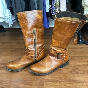 Bed Stu Leather Buckle Boots